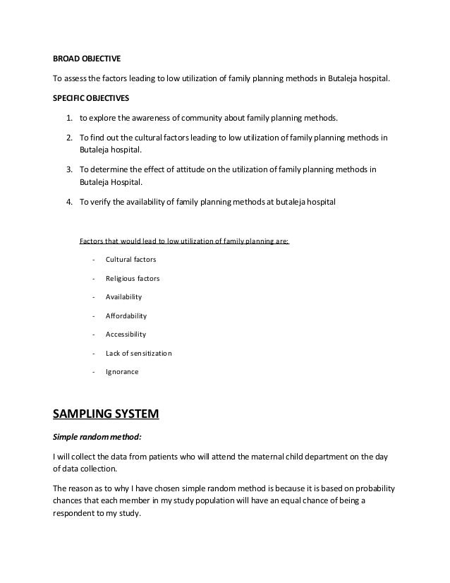 research paper on family planning